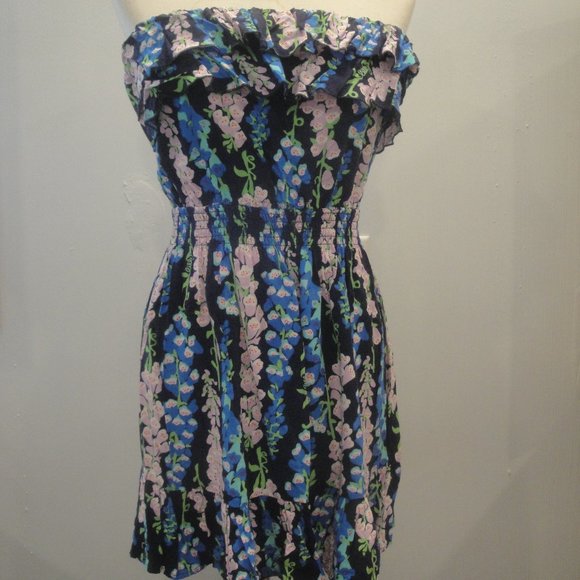 Lilly Pulitzer Quincy Dress in the Foxy Foxglove Pattern Women's Size S… - Picture 1 of 13